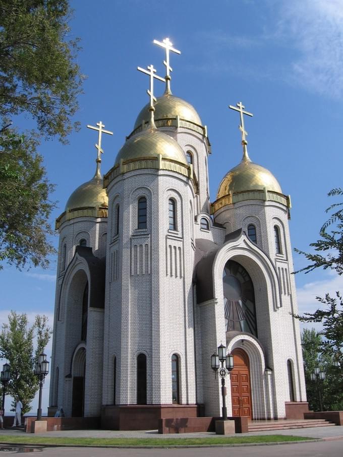 Россия - Один день в Волгограде.Часть 5 Храм всех святых на Мамаевом кургане.