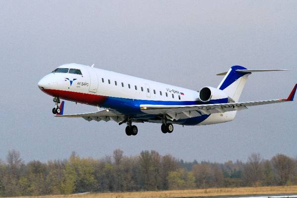 Лайнер CRJ-200LR авиакомпании  Ак Бар Аэро 