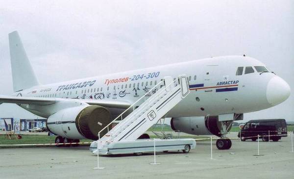 Лайнер Ту-204С авиакомпании  Авиастар-ТУ 