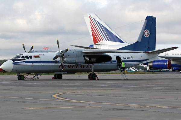 Лайнер Ту- 134 авиакомпании  Гомельавиа 