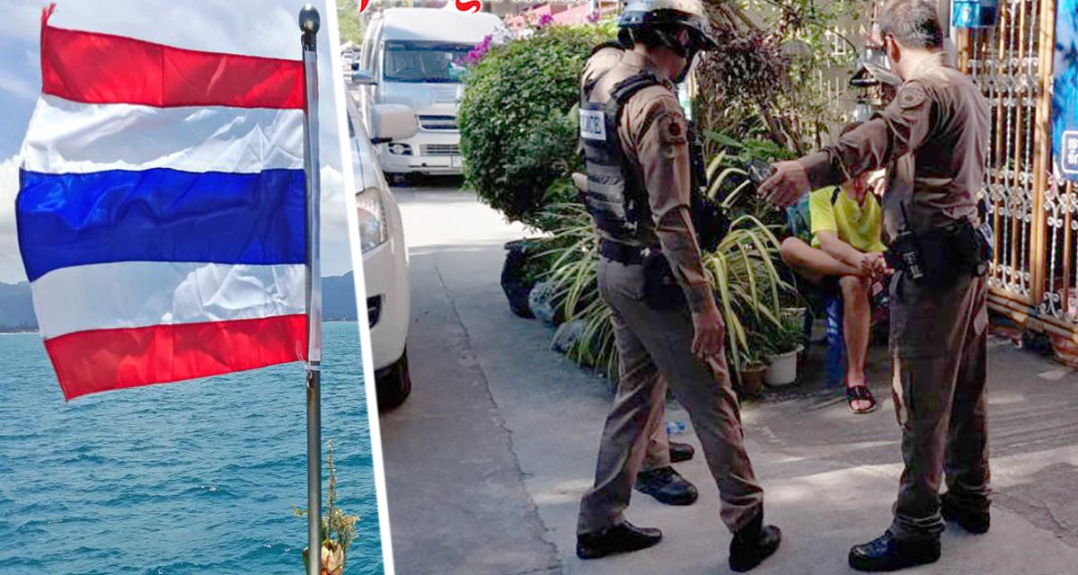 Россиянин в Таиланде начал неожиданно нападать на проезжающие машины и был арестован
