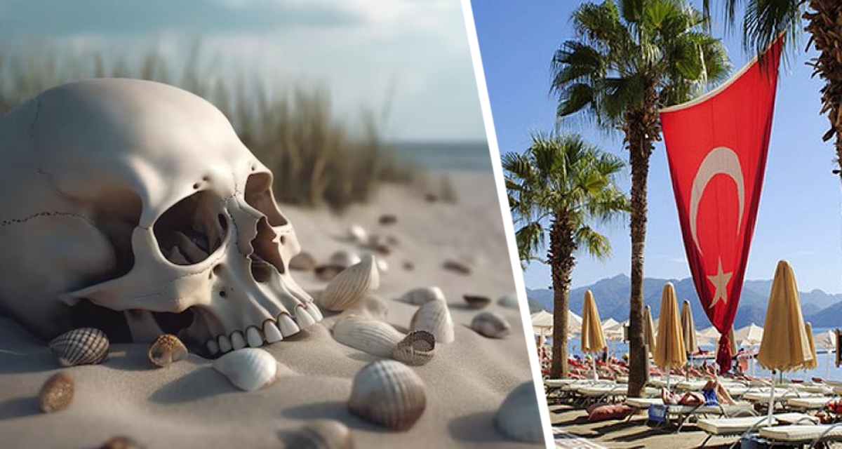 В Анталии на пляже найден человеческий скелет