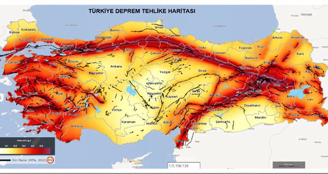 Где ударит в следующий раз в 2023 году: опубликована карта сейсмически опасных районов Турции