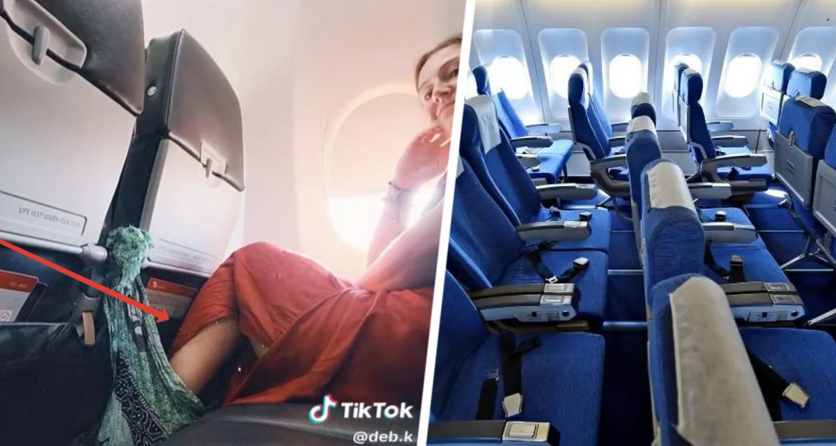 Туристка раскрыла бесплатный способ сделать сиденья в самолете удобнее