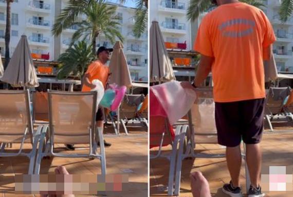 Работник отеля коварно отомстил туристам, занимающим шезлонги у бассейна своими полотенцами