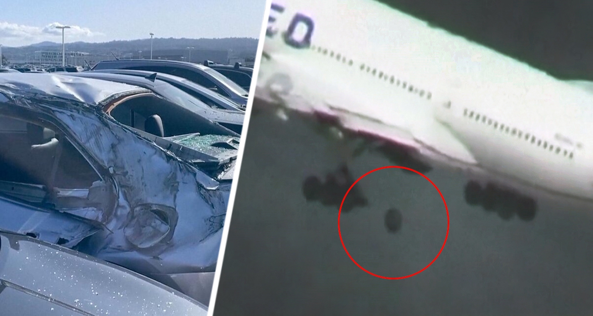 Самолёт, полный пассажиров, потерял колесо прямо во время взлёта, чуть не убив людей: ВИДЕО