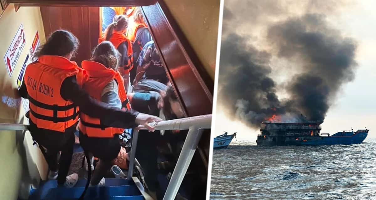 На Пхукете загорелся катер с русскими туристами