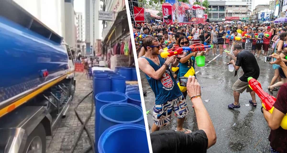 Туристы устроили протест против завышенных цен на воду на фестивале Сонгкран