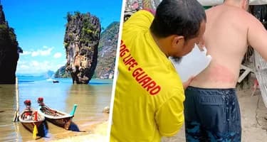 На Пхукете паника: туристы выскакивают из моря и бегут за медицинской помощью