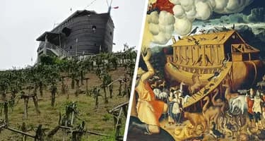 Во вновь открывающейся российским туристам стране создали новую достопримечательность - копию Ноева ковчега на вершине горы