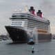 Новый круизный лайнер компании «Disney Cruise Line» под названием «Fantasy» вышел из строительного дока в Германии