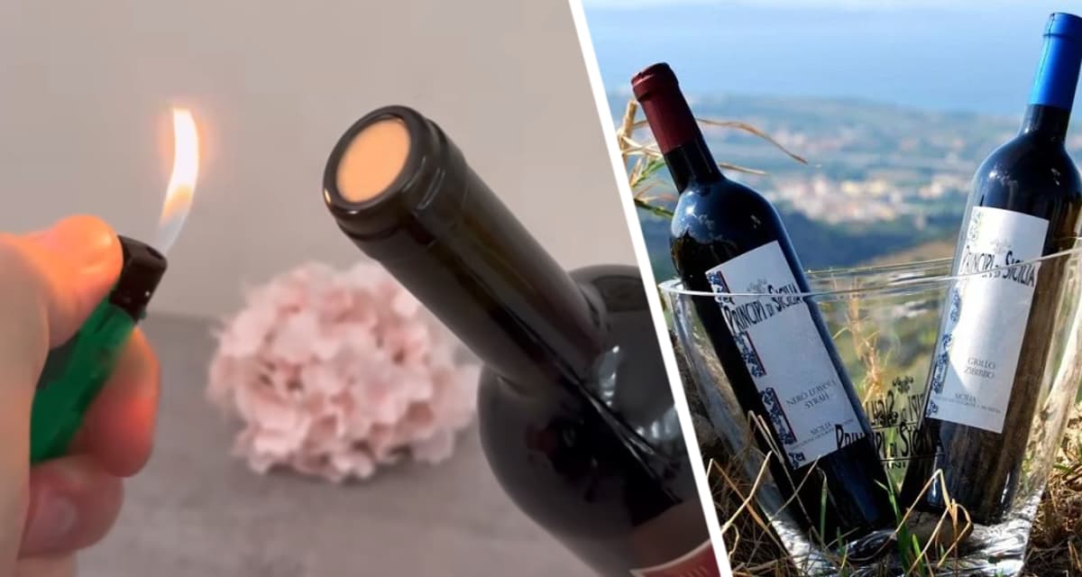 Как открыть бутылку вина с помощью зажигалки и без штопора