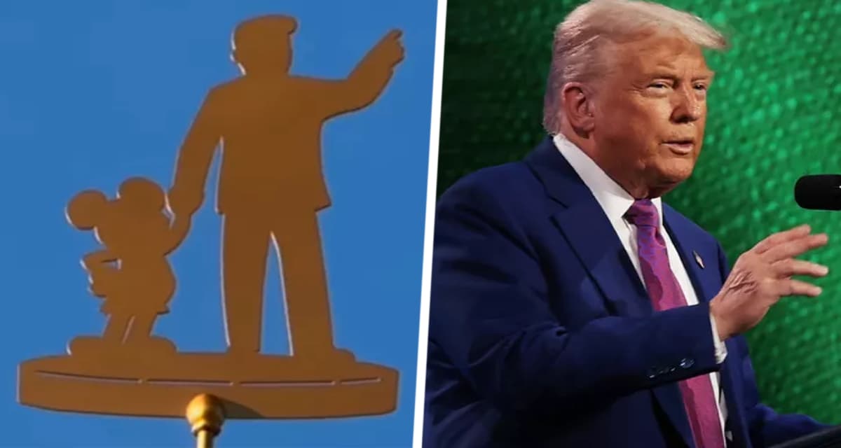 Фигурку Уолта Диснея в Диснейленде, которая поразительно похожа на Трампа, незаметно изменили