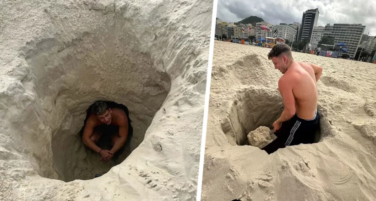 Ужас на пляже: турист провалился в зыбучие пески на глазах отдыхающих