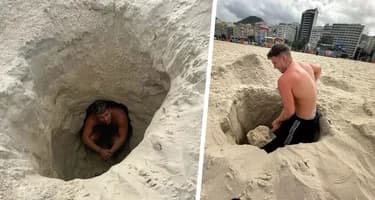 Ужас на пляже: турист провалился в зыбучие пески на глазах отдыхающих Ужас на пляже: турист провалился в зыбучие пески на глазах отдыхающих