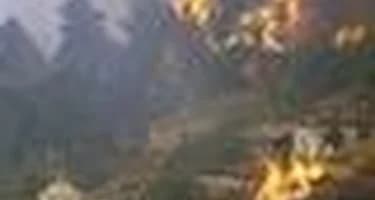 Туристы и жители Афин оставляют горящий пригород  Туристы и жители Афин оставляют горящий пригород