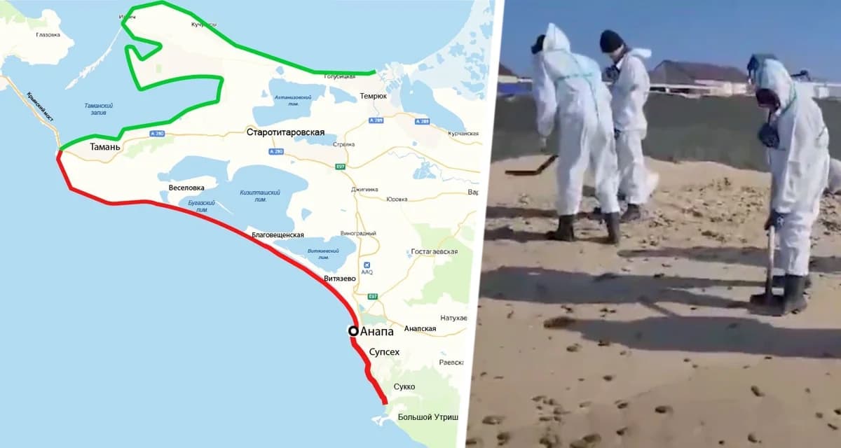 Власти наглядно нарисовали на карте, какие пляжи Анапы останутся закрытыми для туристов из-за мазута, а какие откроют Власти наглядно нарисовали на карте, какие пляжи Анапы останутся закрытыми для туристов из-за мазута, а какие откроют