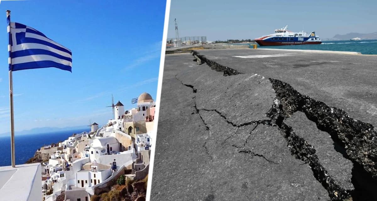 Паника в Греции: на улицах и в домах популярного туристического острова появляются огромные трещины Паника в Греции: на улицах и в домах популярного туристического острова появляются огромные трещины