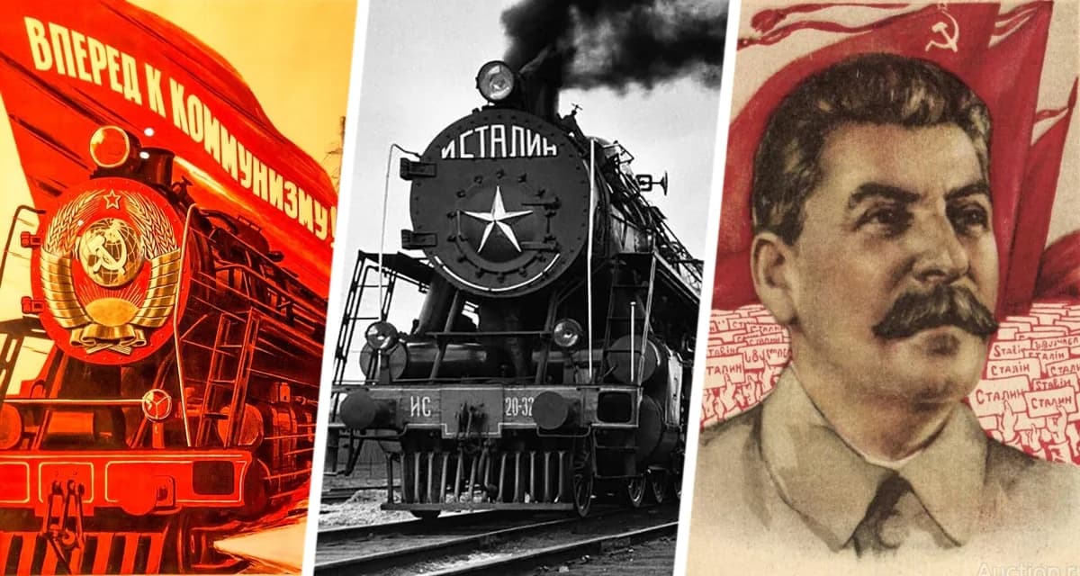 По Чехии запустили паровоз с портретом Сталина: местные в замешательстве По Чехии запустили паровоз с портретом Сталина: местные в замешательстве
