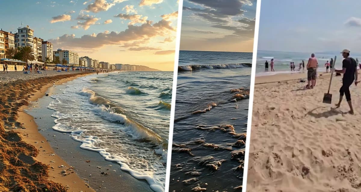 В Анапе туристы плещутся в мазуте, не щадя детей: волонтеры разводят руками, убирая нефтепродукты В Анапе туристы плещутся в мазуте, не щадя детей: волонтеры разводят руками, убирая нефтепродукты