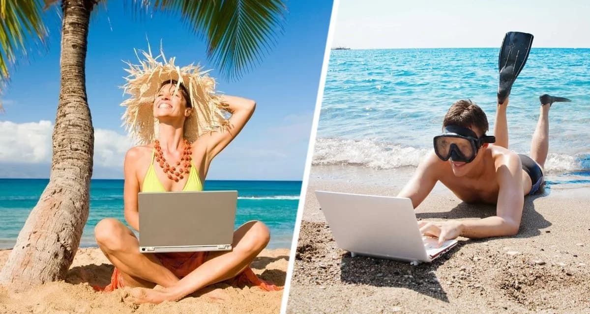 «Отпускной синдром»: Российские туристы не могут расстаться с работой даже на пляже, и это шокирует «Отпускной синдром»: Российские туристы не могут расстаться с работой даже на пляже, и это шокирует