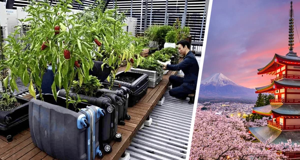 Невероятно, но факт: в Японии начали выращивать овощи в чемоданах туристов Невероятно, но факт: в Японии начали выращивать овощи в чемоданах туристов