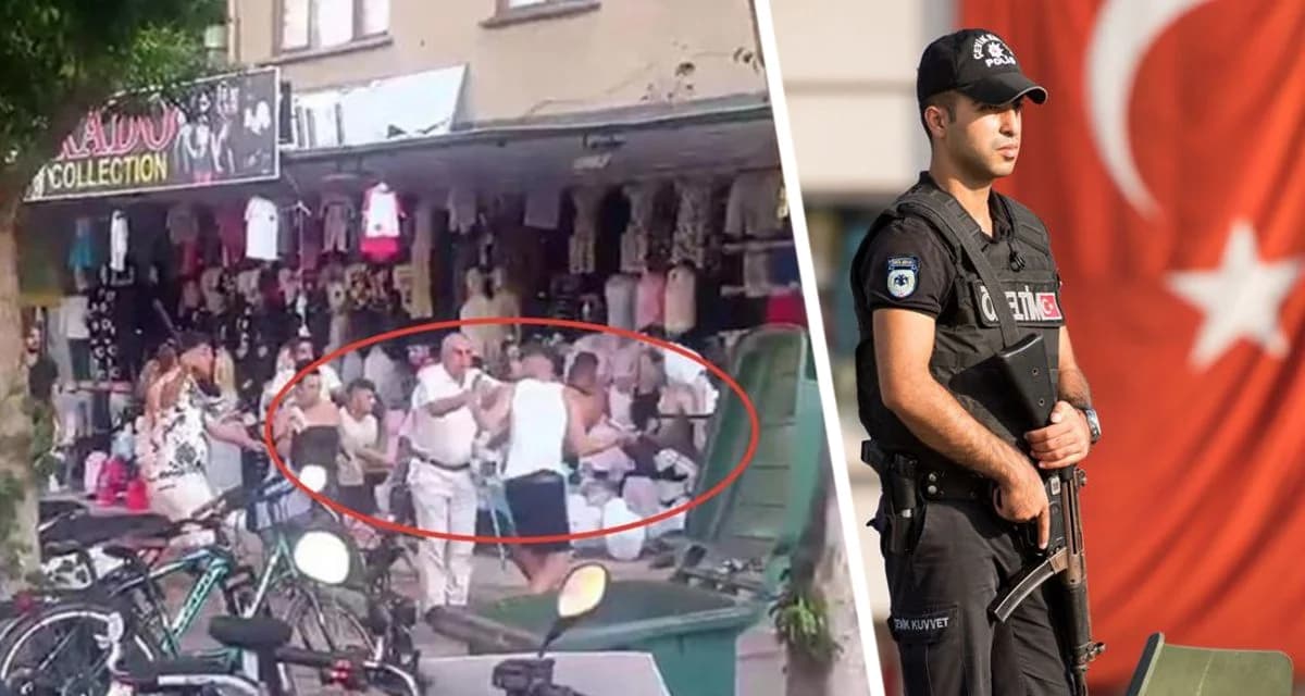 Массовая драка в Анталии: туристы избили в рукопашной турецких торговцев, пустив в ход булыжники и палки Массовая драка в Анталии: туристы избили в рукопашной турецких торговцев, пустив в ход булыжники и палки