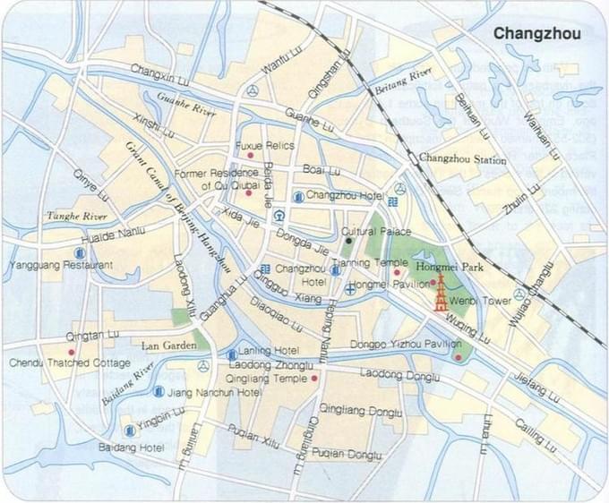 Китай - Карта Чанчжоу