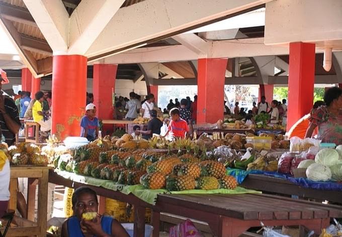 Вануату - Местный рынок овощей и фруктов
