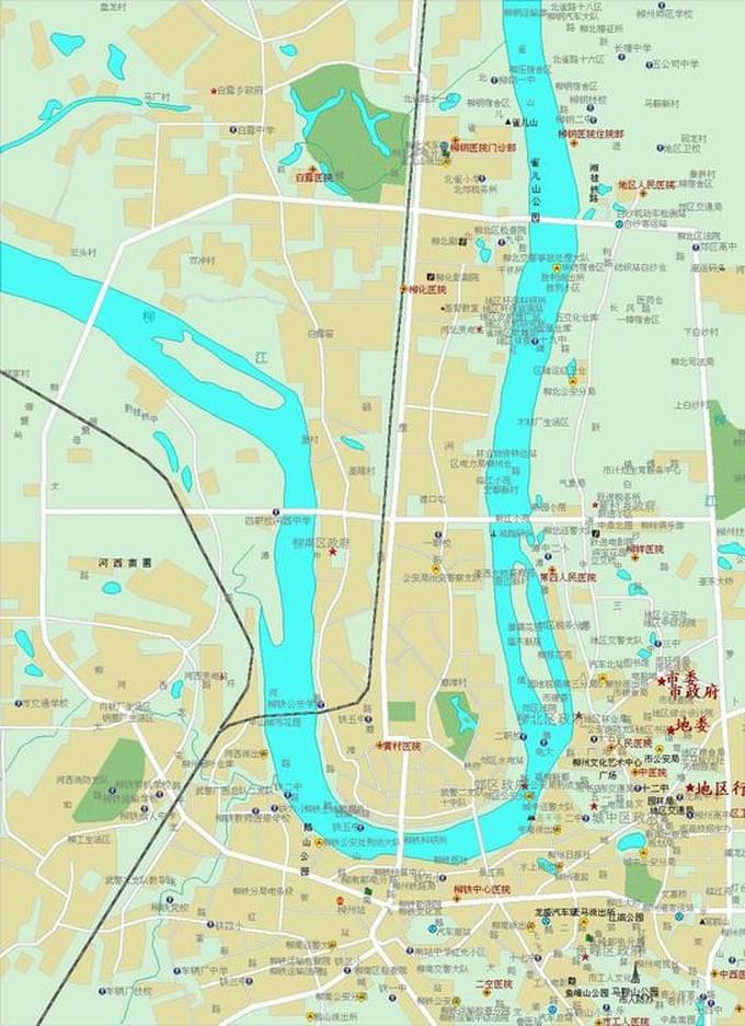 Китай - Карта Лючжоу
