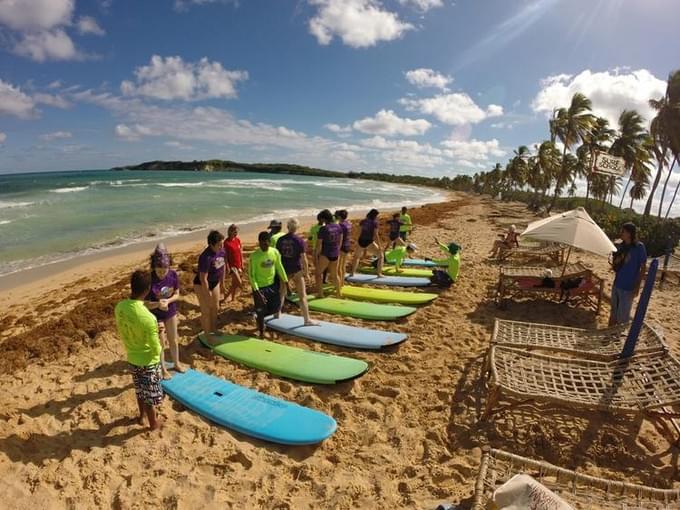 Доминикана - Урок серфинга на пляже Макао