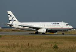 лайнер Airbus A-321 авиакомпании Aegean Airlines Фото Aegean Airlines 
