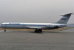 Лайнер Ил-62 авиакомпании Фото ИнтерАвиа 