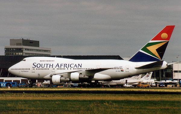 Лайнер Airbus A-340 авиакомпании  South African Airways 