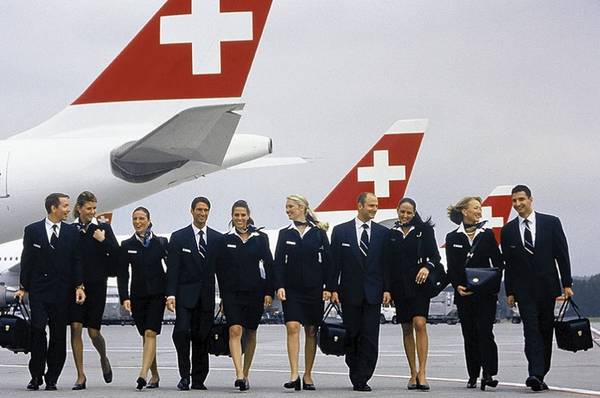 Стюардессы Swiss Air  Swiss Air 