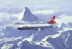 Swiss Air - перелет через Альпы Фото Swiss Air 