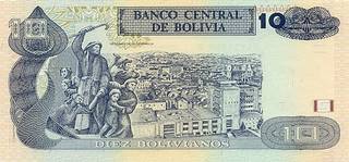 10 боливийских боливиано - оборотная сторона