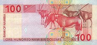 100 намибийских долларов - оборотная сторона