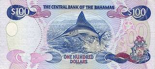 100 багамских долларов - оборотная сторона