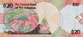 20 багамских долларов - оборотная сторона