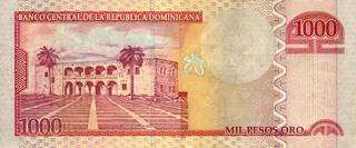 1000 доминиканских песо - оборотная сторона