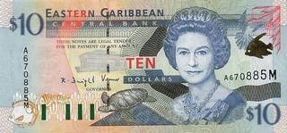 10 Антигуа – Барбудасский долларов 
