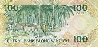 100 вануатских вату - оборотная сторона