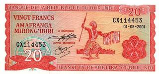 20 бурундийских франков