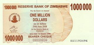 1000000 зимбабвийских долларов