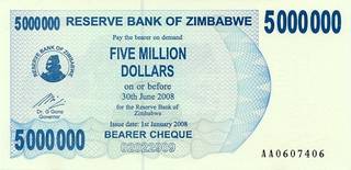 5000000 зимбабвийских долларов