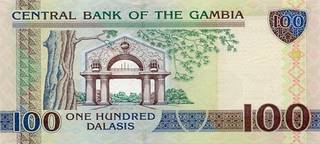 100 гамбийских даласи - оборотная сторона