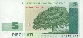 5 латвийских лат