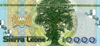 10000 сьерра-леонских леоне - оборотная сторона