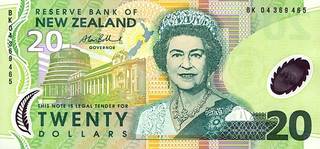 20 новозеландских долларов